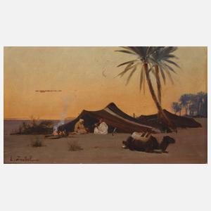 L. Znobel, Nachtlager in der Wüste