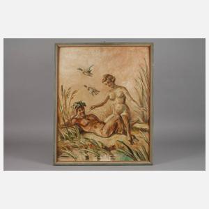 Faun und Nymphe im Schilf