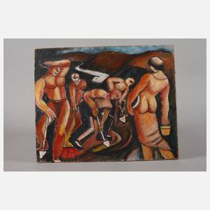 Bauarbeiter beim Straßenbau