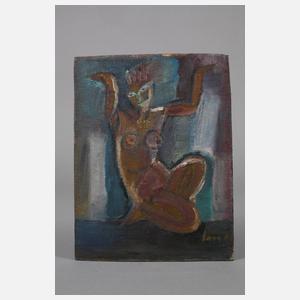 Kauernder Mädchenakt