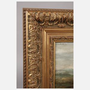 Jagdhund in der Heide