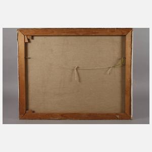 Expressionistische Landschaft mit Windmühlen