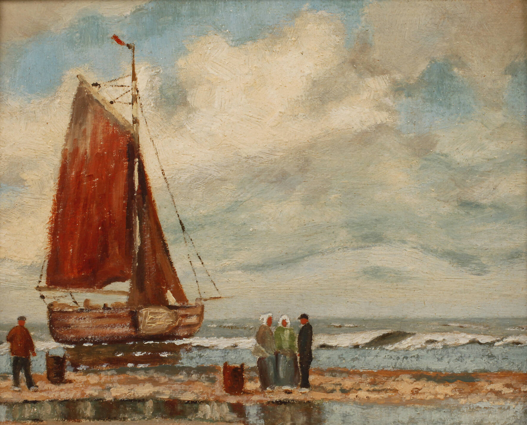 Nach der Heimkehr vom Fischen