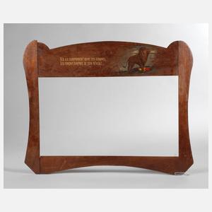 Jugendstilrahmen mit Löwendarstellung