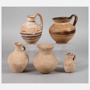 Fünf unteritalische Vasen