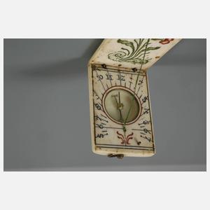 Miniatur Klappsonnenuhr im Etui