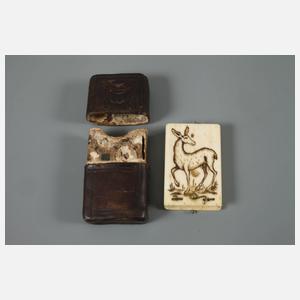 Miniatur Klappsonnenuhr im Etui