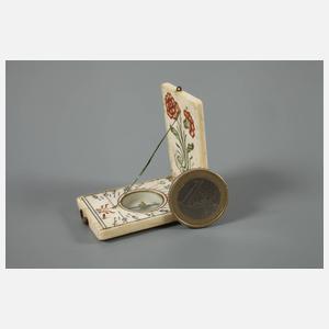 Miniatur Klappsonnenuhr im Etui