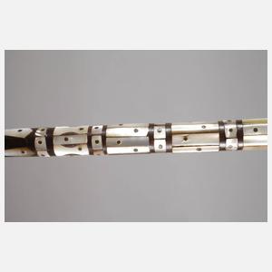 Spazierstock mit Intarsien