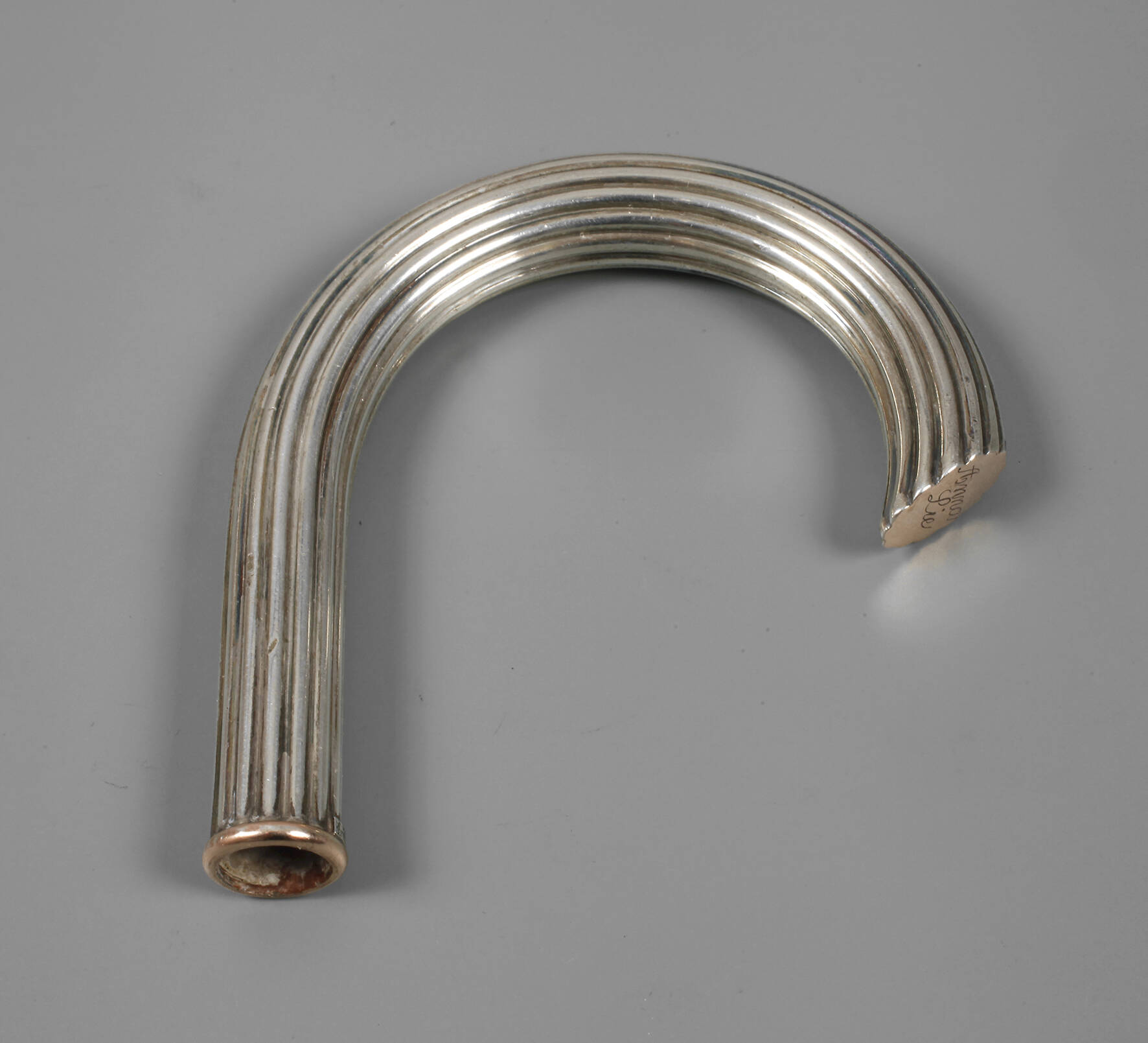 Stockgriff Silber mit Goldmontierung