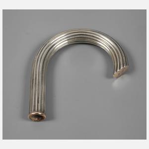 Stockgriff Silber mit Goldmontierung