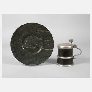 Teller und Humpen Serpentin