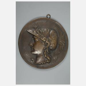 Fünf Bronzeplaketten