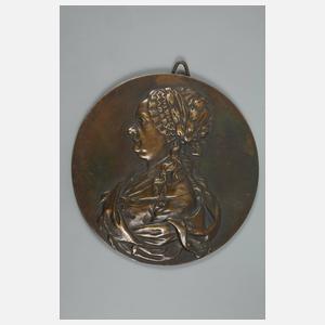 Fünf Bronzeplaketten