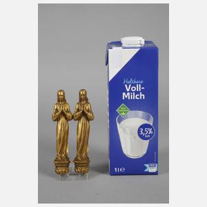 Paar figürliche Bronzebeschläge