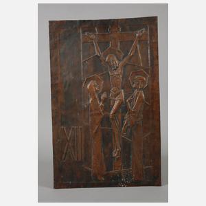 Drei christliche Wandreliefs