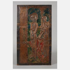 Drei christliche Wandreliefs