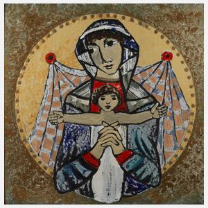 Emaillemalerei Marienbildnis