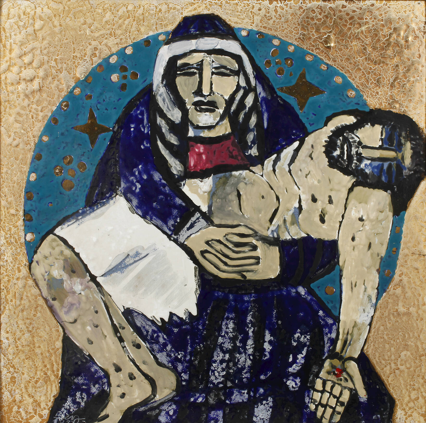 Emaillebild "Pieta"