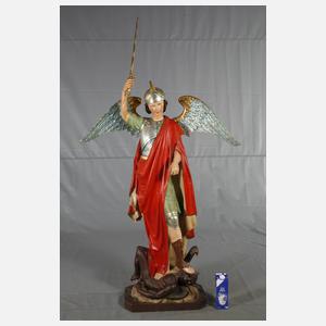 Große geschnitzte Heiligenplastik