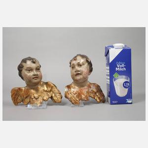 Zwei barocke Puttenhäupter