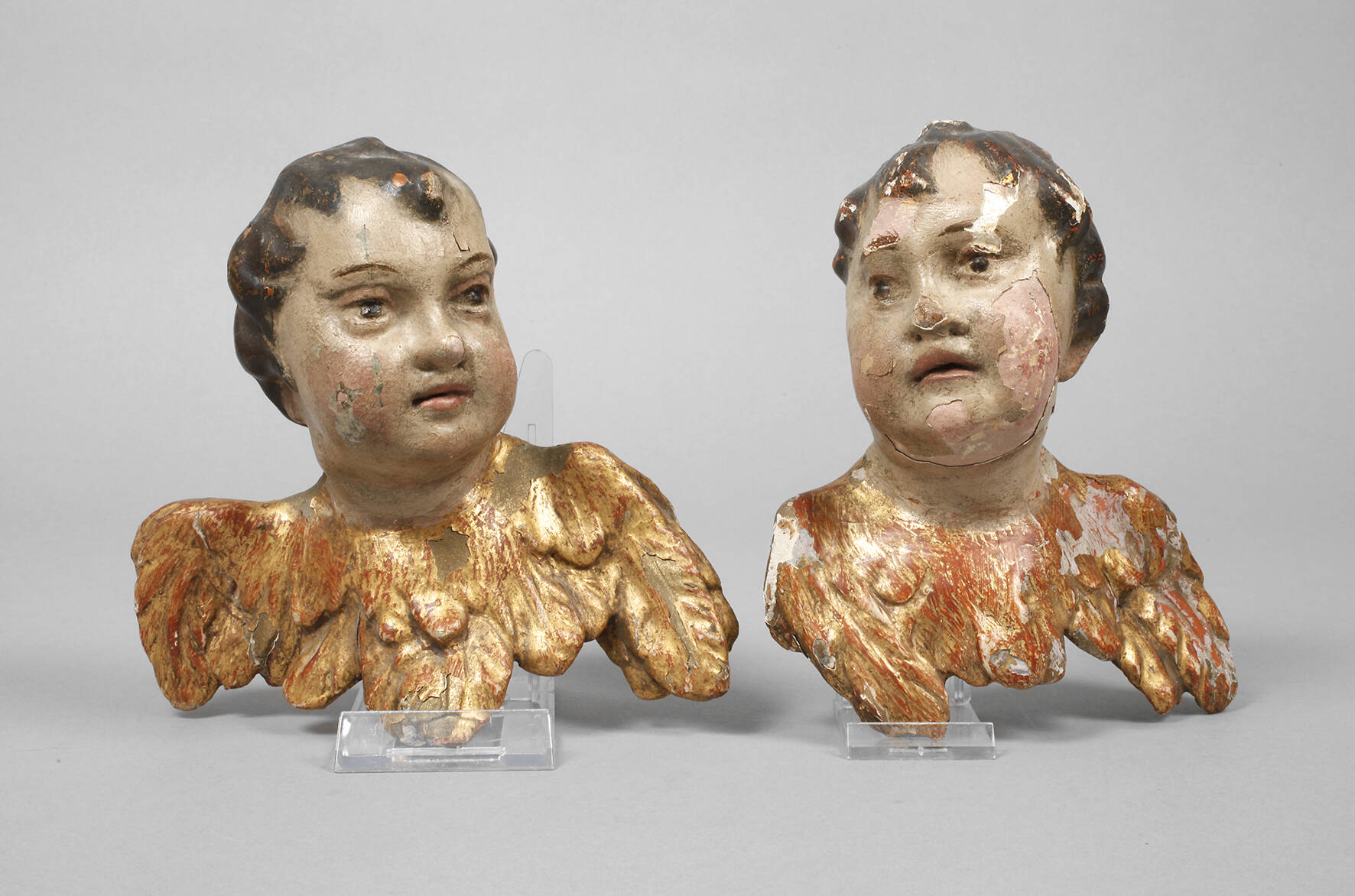 Zwei barocke Puttenhäupter