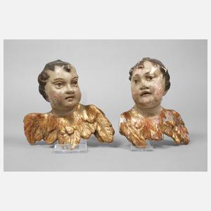 Zwei barocke Puttenhäupter