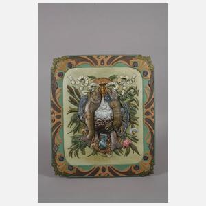 Paar jagdliche Wandreliefs