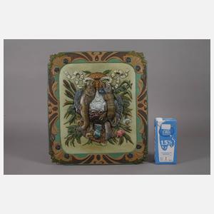 Paar jagdliche Wandreliefs