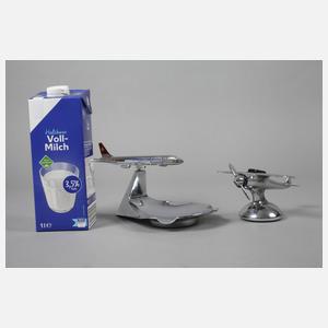 Tischascher und Feuerzeug Aviatik