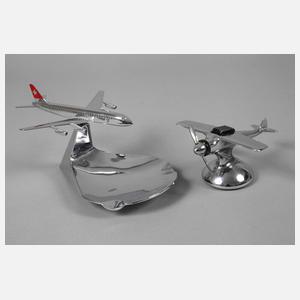 Tischascher und Feuerzeug Aviatik