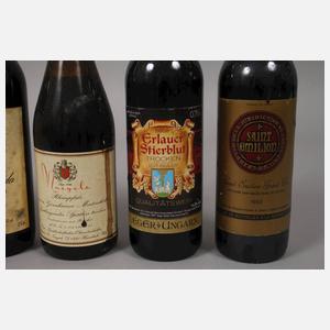 Konvolut historische Rotweine