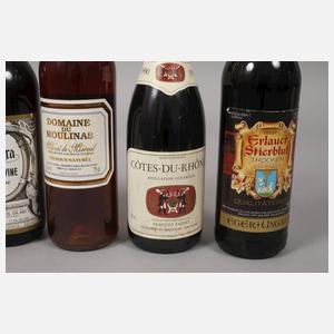 Konvolut historische Rotweine