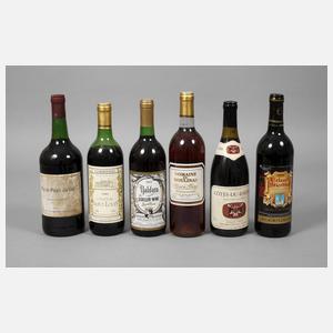 Konvolut historische Rotweine