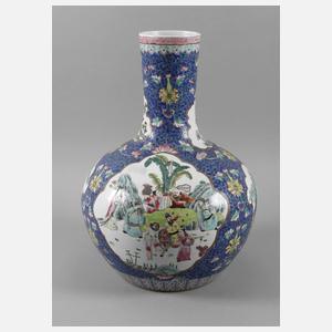 Große Vase Famille rose