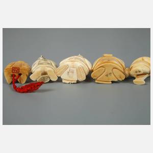 Fünf Netsuken