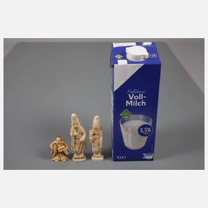 Drei Elfenbeinschnitzereien