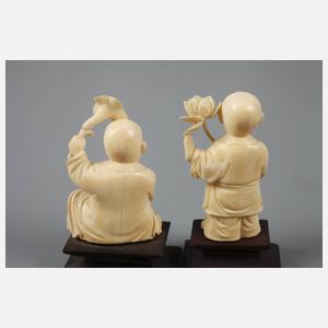 Zwei Elfenbeinschnitzereien