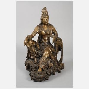 Bronzeplastik Guanyin
