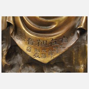 Bronzeplastik Guanyin