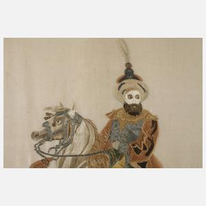 Figürliche Seidenstickerei