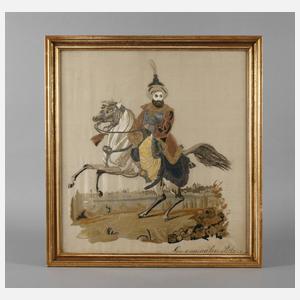 Figürliche Seidenstickerei