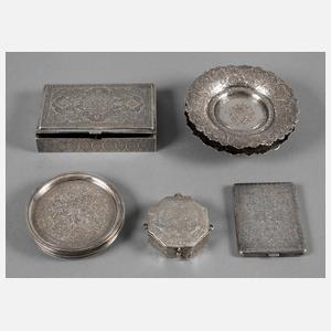 BITTE GEWICHT ANGEBEN: Konvolut Silberarbeiten Persien