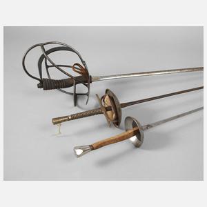 Drei studentische Schläger