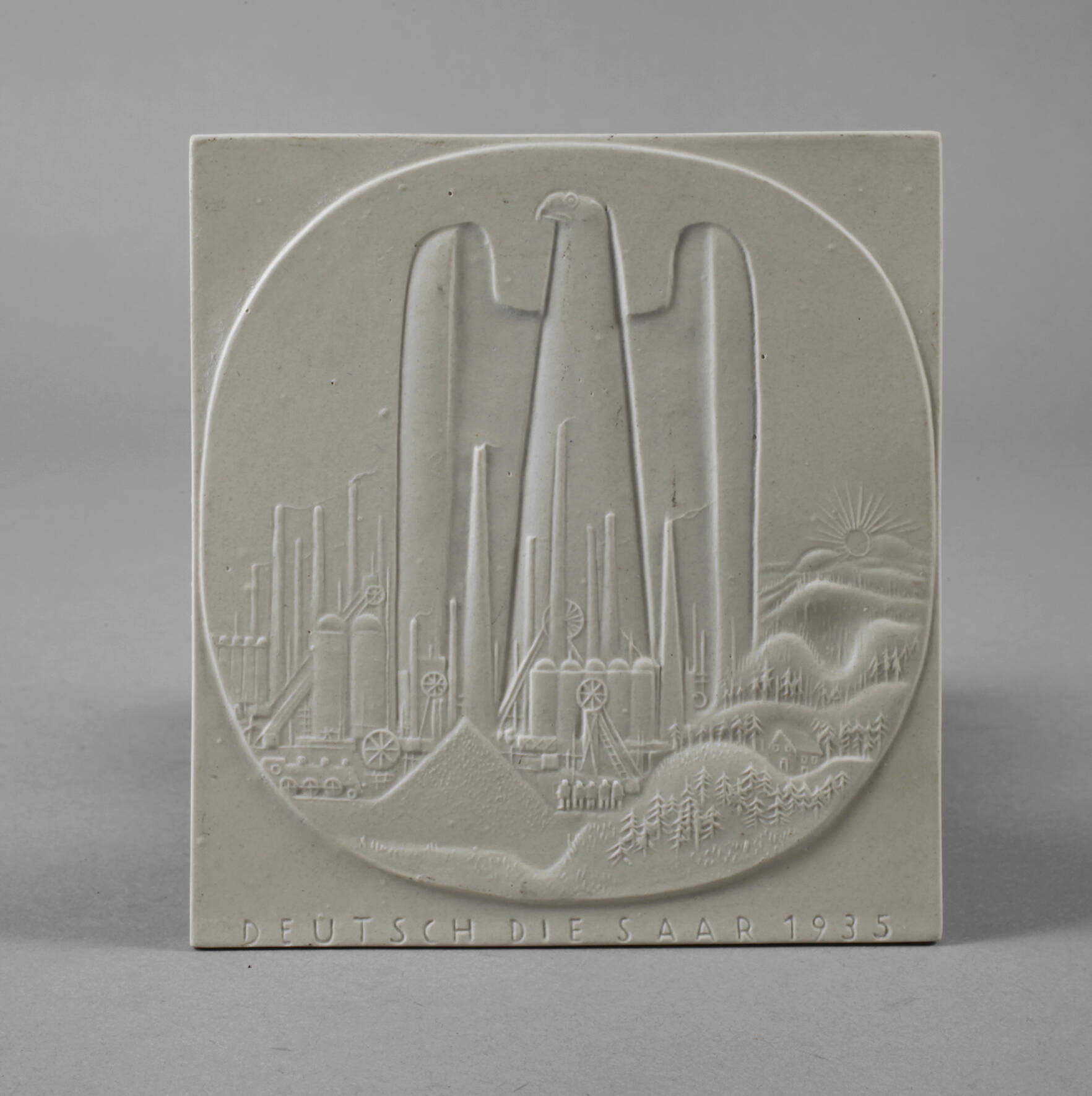 KPM Berlin Plakette zur Saarabstimmung