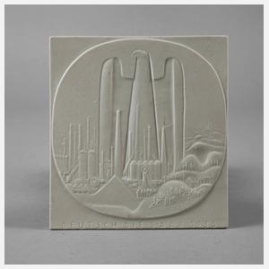 KPM Berlin Plakette zur Saarabstimmung