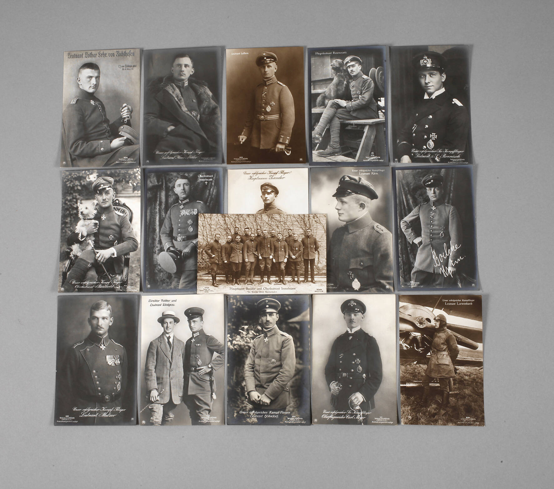 Portraitpostkarten Kampfflieger