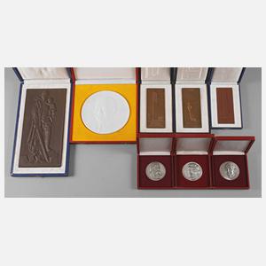 Konvolut Plaketten Buchenwald/Sachsenhausen