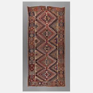 Zwei Bahnen Kelim Anatolien