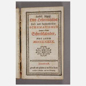 Zwei Kalender 1779 und 1788